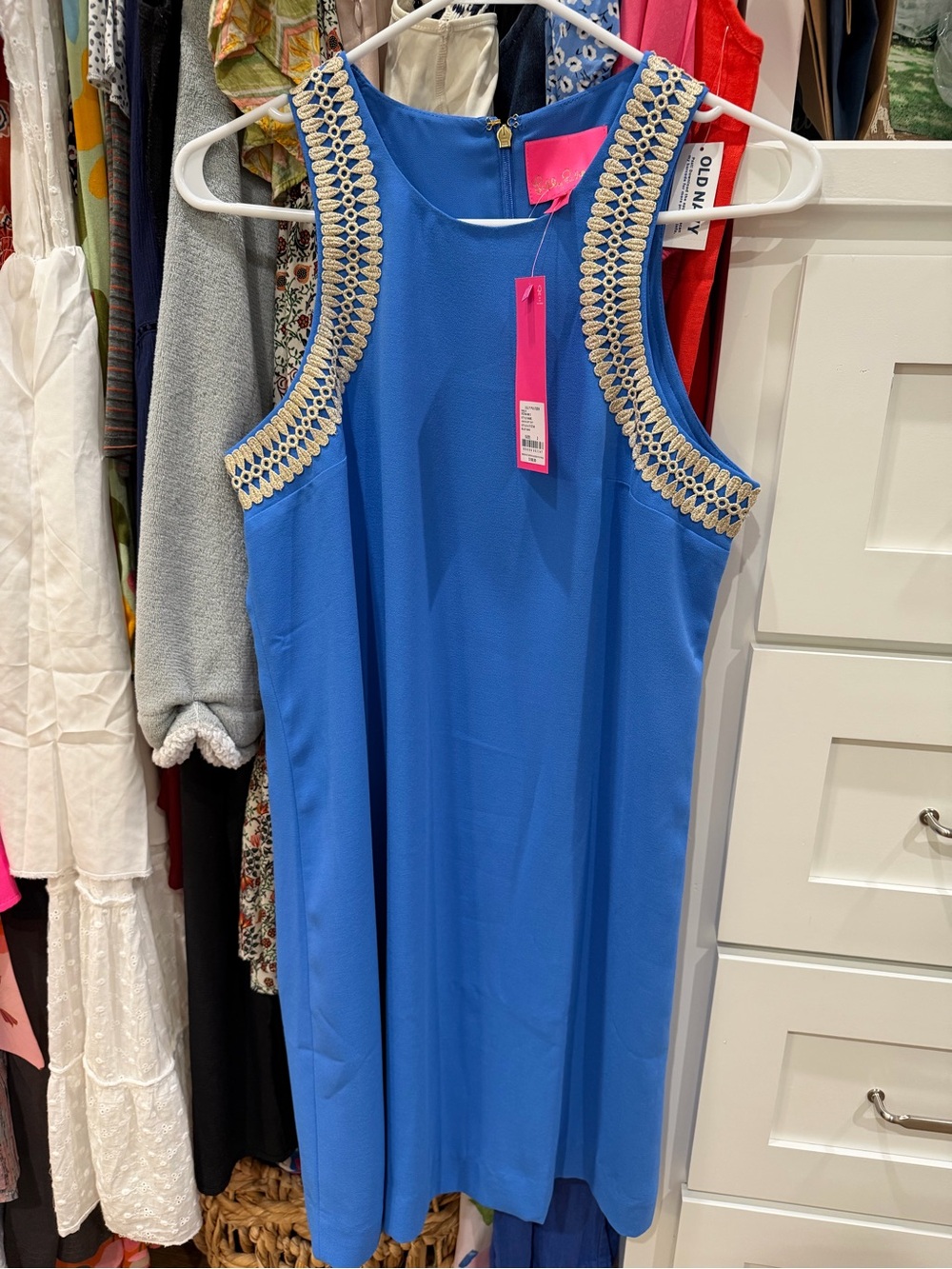 Lilly Pulitzer Royal Blue Sleeveless Dress with Crochet Trim